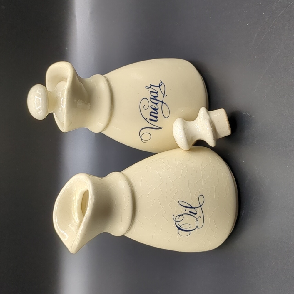 Classic Cream Oil and Vinegar Dispenser Set